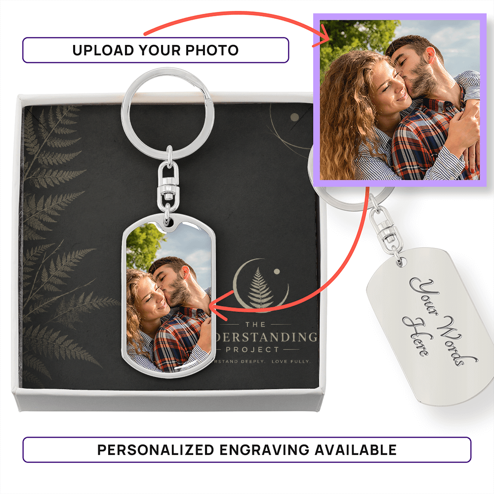 The Understanding Project Photo Dog Tag Keychain