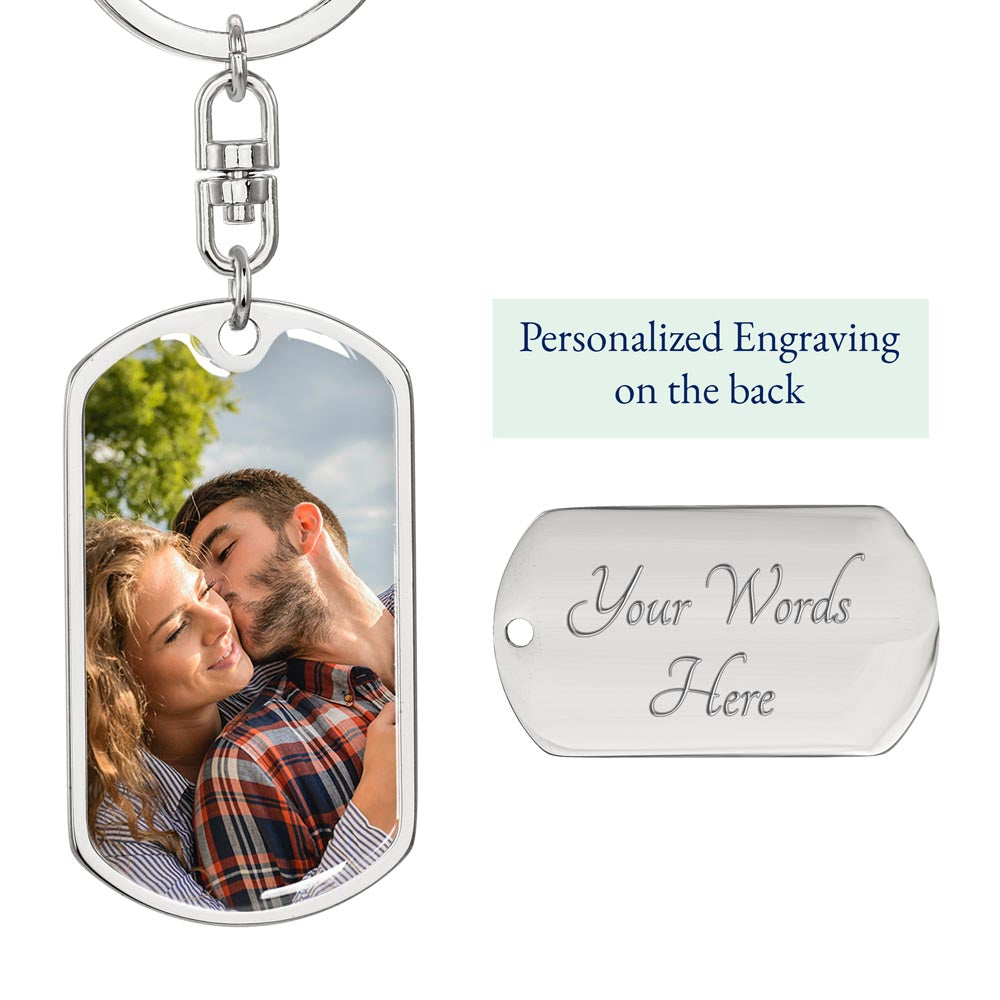 The Understanding Project Photo Dog Tag Keychain