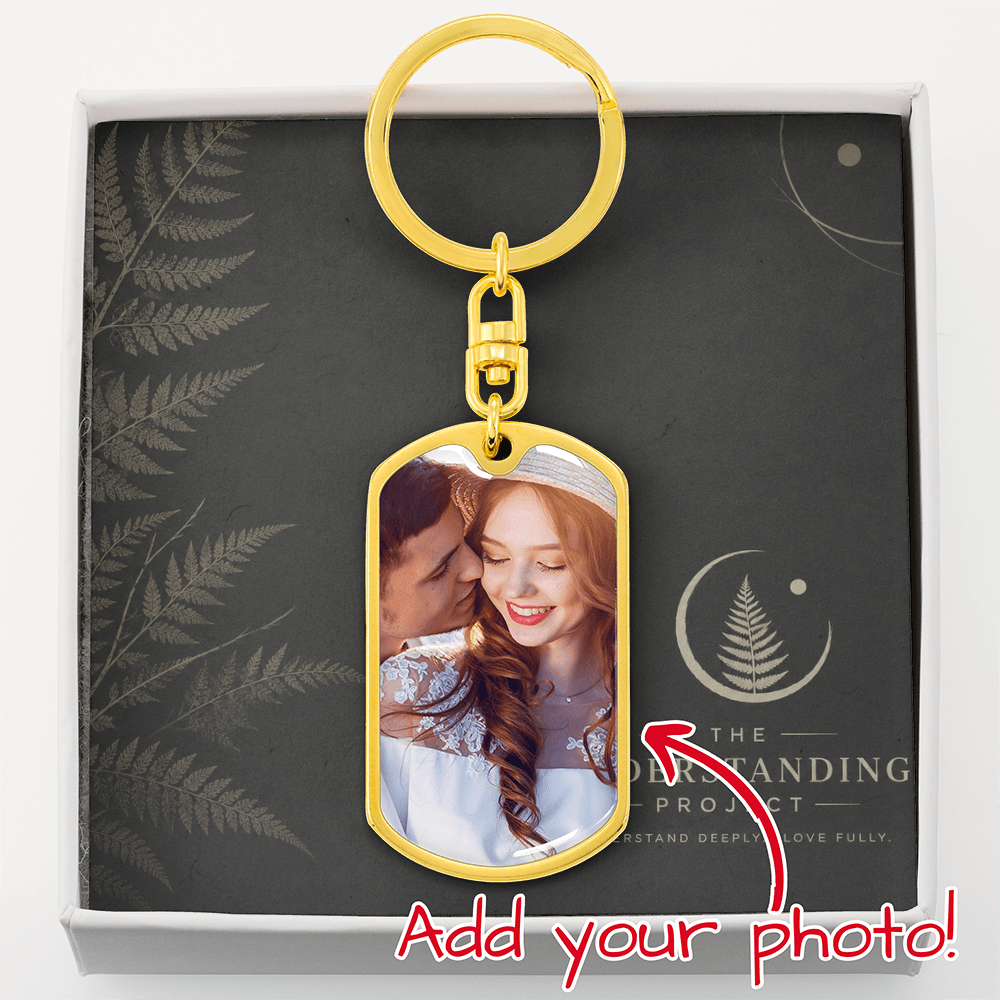 The Understanding Project Photo Dog Tag Keychain