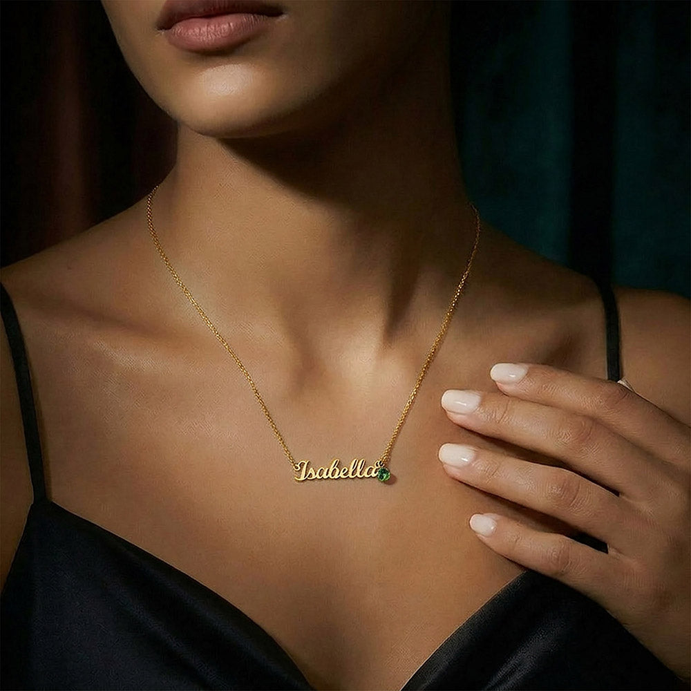 Custom Name Necklace with Birthstone | Personalized Just for You
