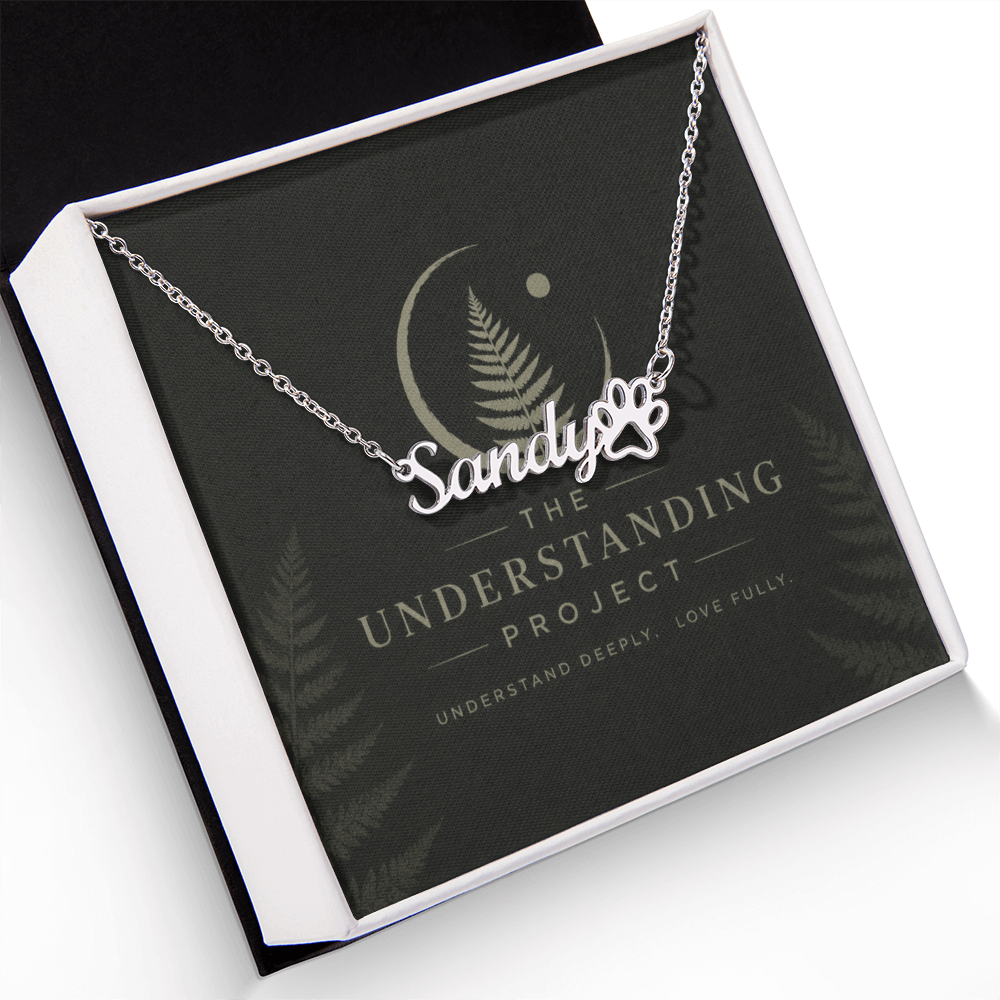 Personalized Paw Print Name Necklace | A Gift for the One Who Understands Unconditional Love