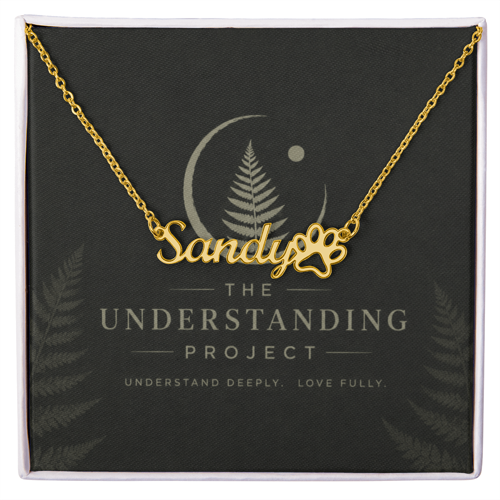 Personalized Paw Print Name Necklace | A Gift for the One Who Understands Unconditional Love