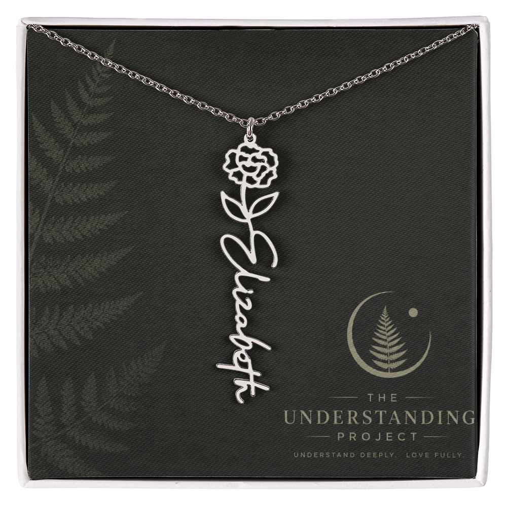 Personalized Flower Name Necklace | Celebrate the Beauty of Someone Special