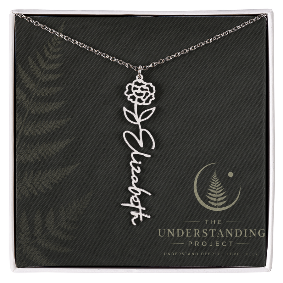 Personalized Flower Name Necklace | Celebrate the Beauty of Someone Special