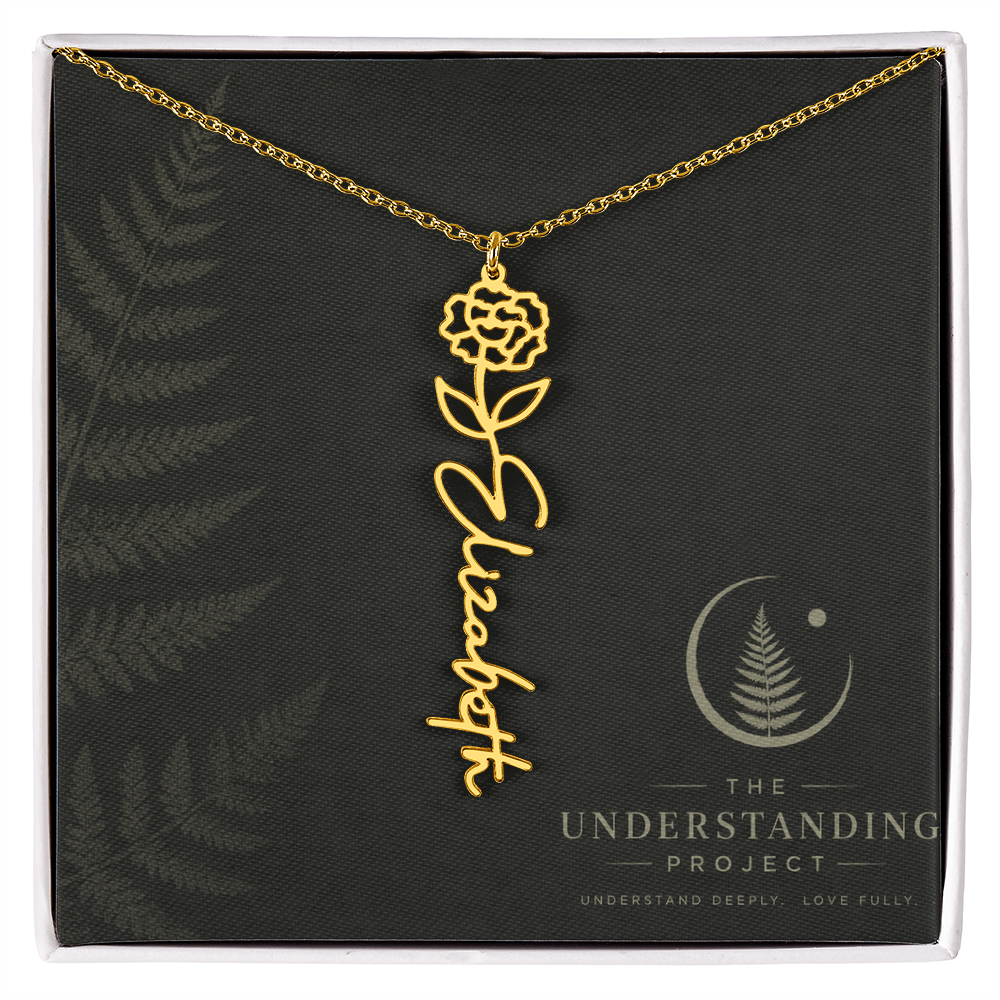 Personalized Flower Name Necklace | Celebrate the Beauty of Someone Special