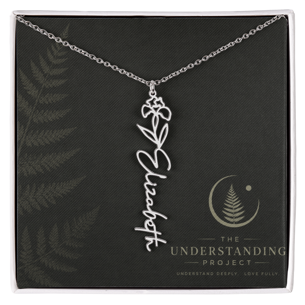 Personalized Flower Name Necklace | Celebrate the Beauty of Someone Special