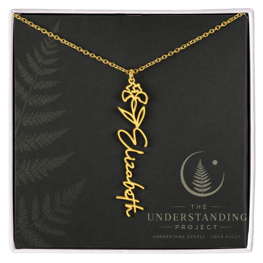 Personalized Flower Name Necklace | Celebrate the Beauty of Someone Special