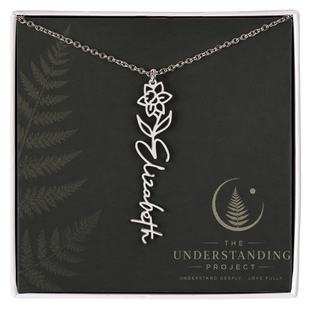 Personalized Flower Name Necklace | Celebrate the Beauty of Someone Special