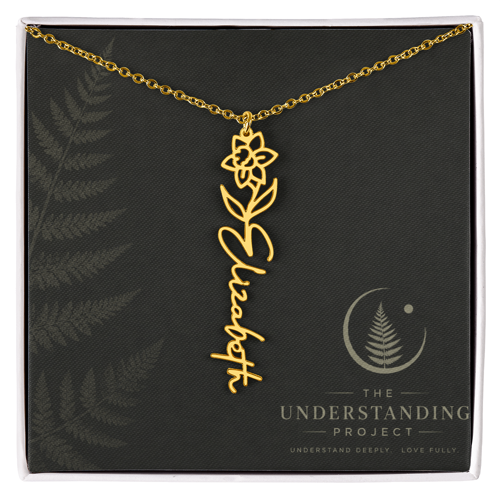 Personalized Flower Name Necklace | Celebrate the Beauty of Someone Special