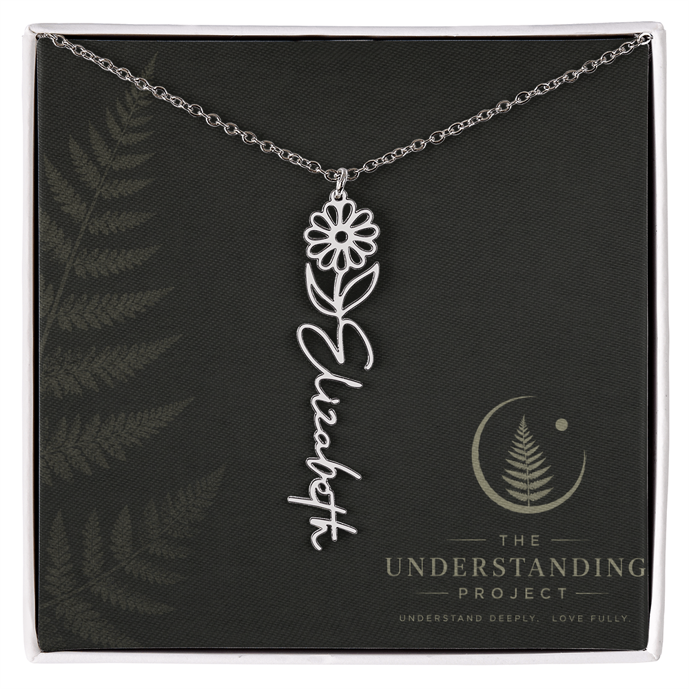 Personalized Flower Name Necklace | Celebrate the Beauty of Someone Special
