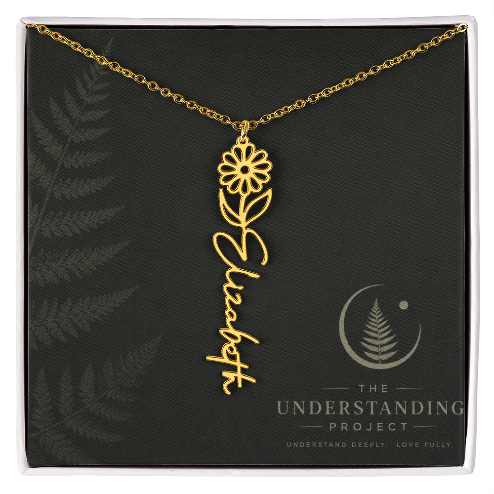 Personalized Flower Name Necklace | Celebrate the Beauty of Someone Special