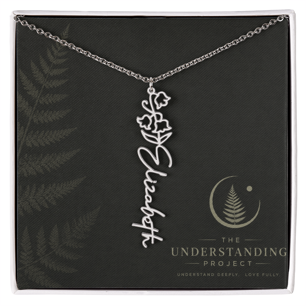 Personalized Flower Name Necklace | Celebrate the Beauty of Someone Special