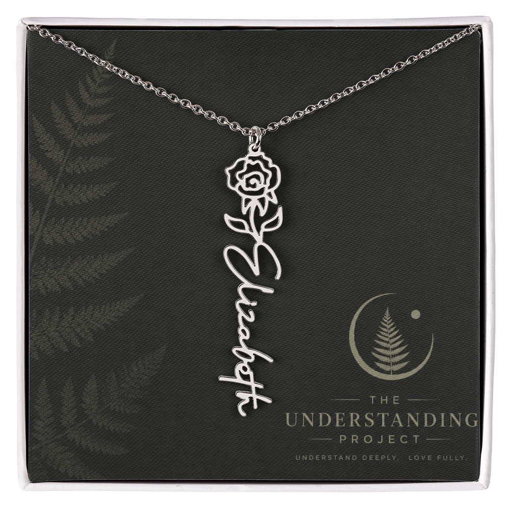 Personalized Flower Name Necklace | Celebrate the Beauty of Someone Special