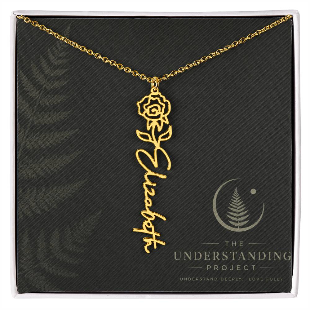 Personalized Flower Name Necklace | Celebrate the Beauty of Someone Special