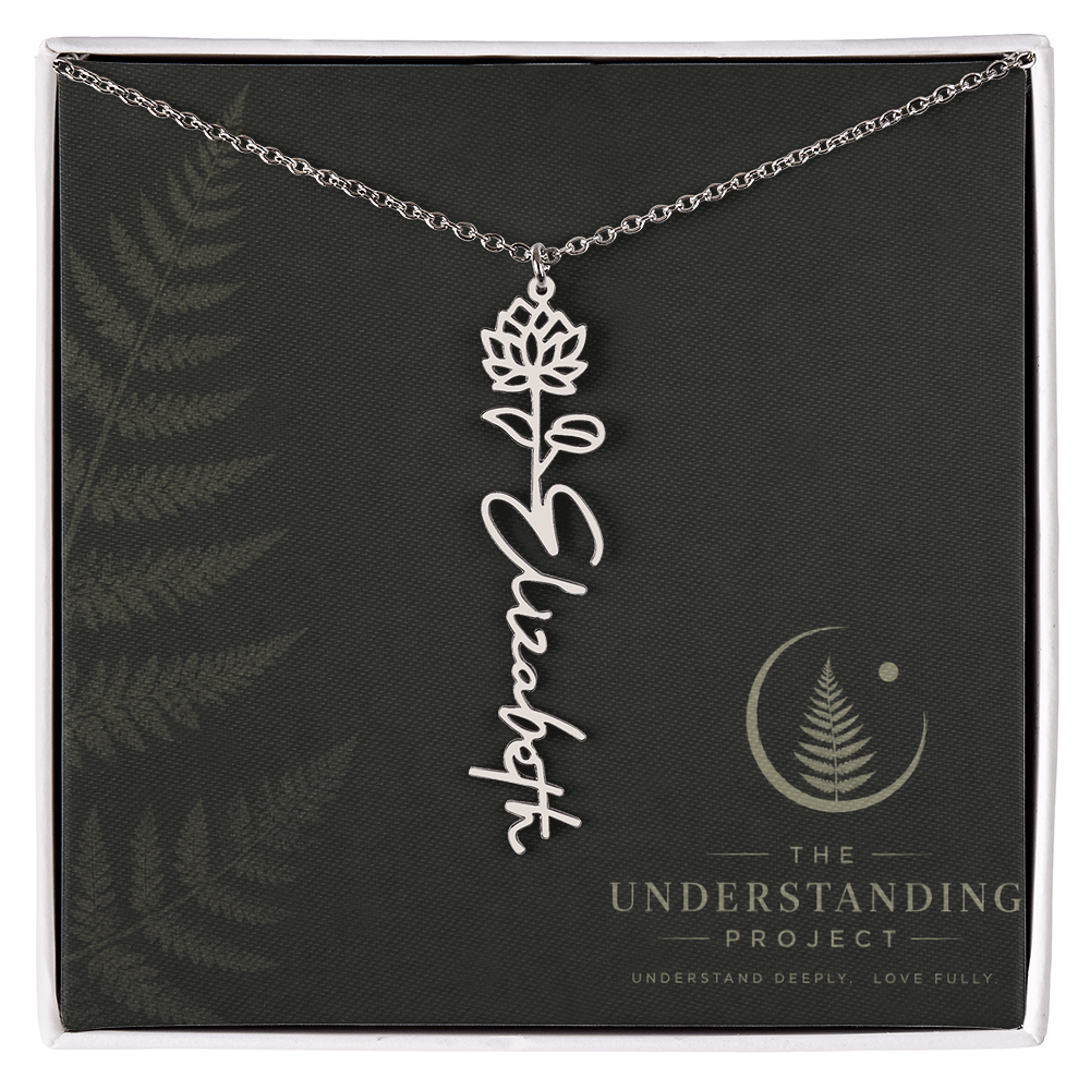 Personalized Flower Name Necklace | Celebrate the Beauty of Someone Special