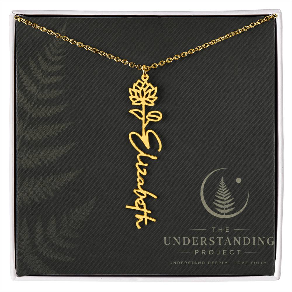 Personalized Flower Name Necklace | Celebrate the Beauty of Someone Special