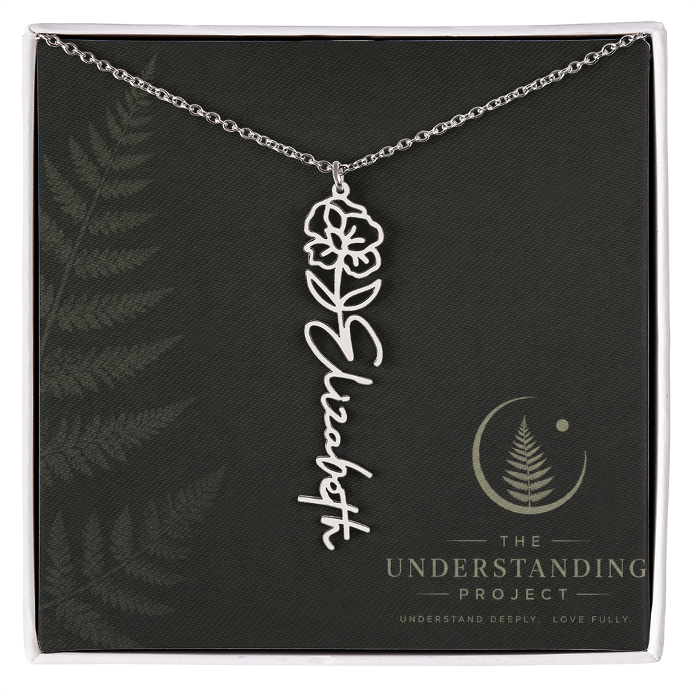 Personalized Flower Name Necklace | Celebrate the Beauty of Someone Special