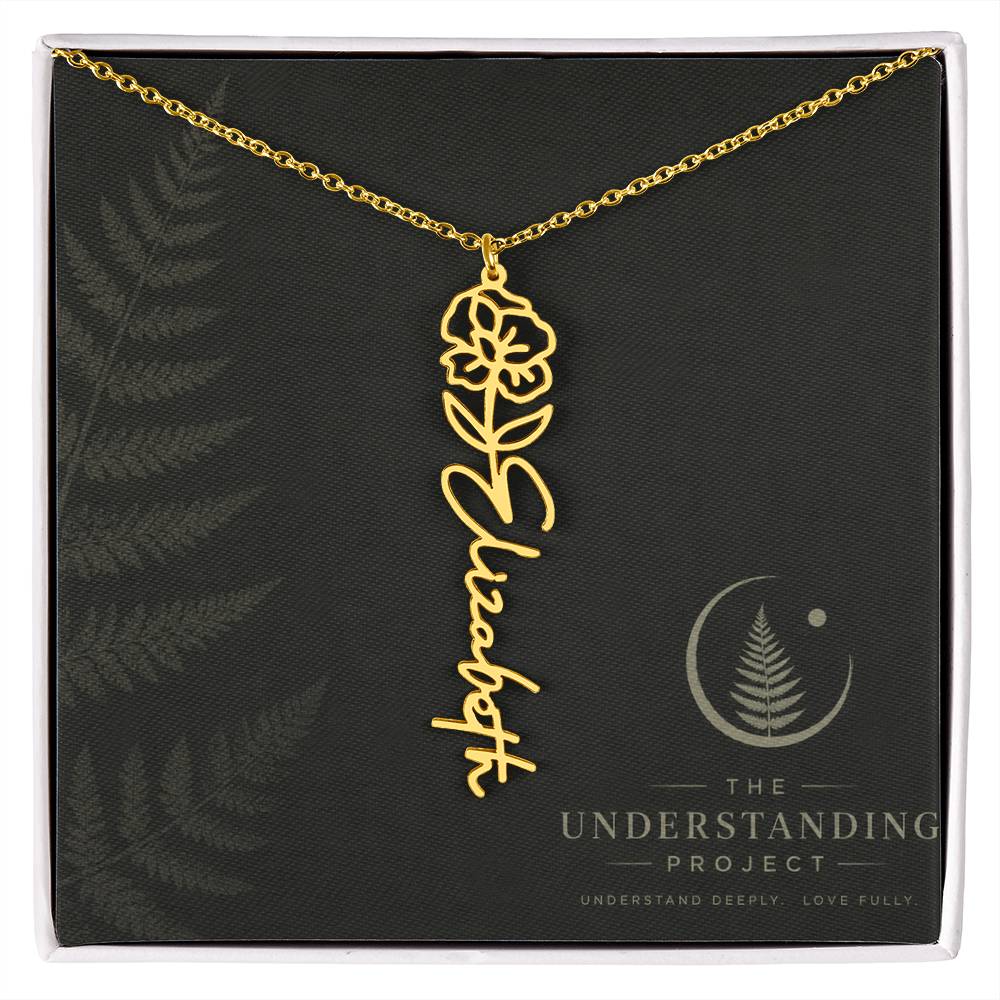 Personalized Flower Name Necklace | Celebrate the Beauty of Someone Special