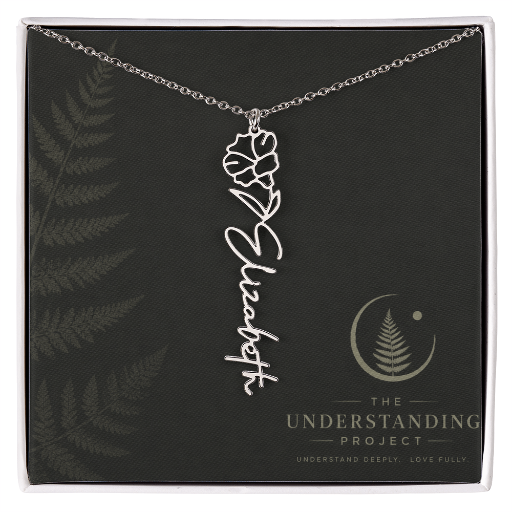 Personalized Flower Name Necklace | Celebrate the Beauty of Someone Special