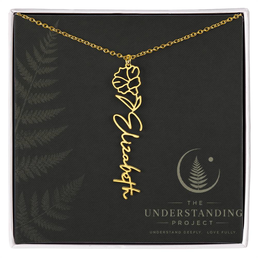 Personalized Flower Name Necklace | Celebrate the Beauty of Someone Special
