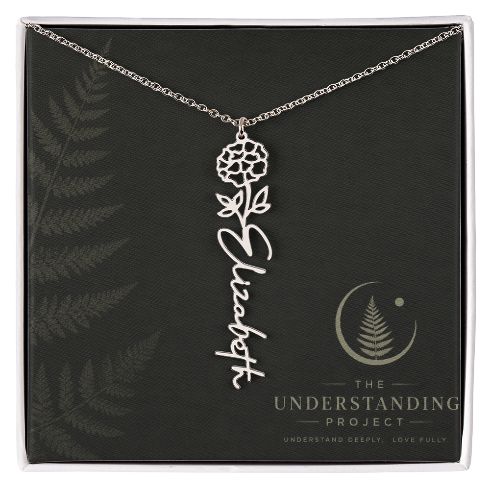 Personalized Flower Name Necklace | Celebrate the Beauty of Someone Special