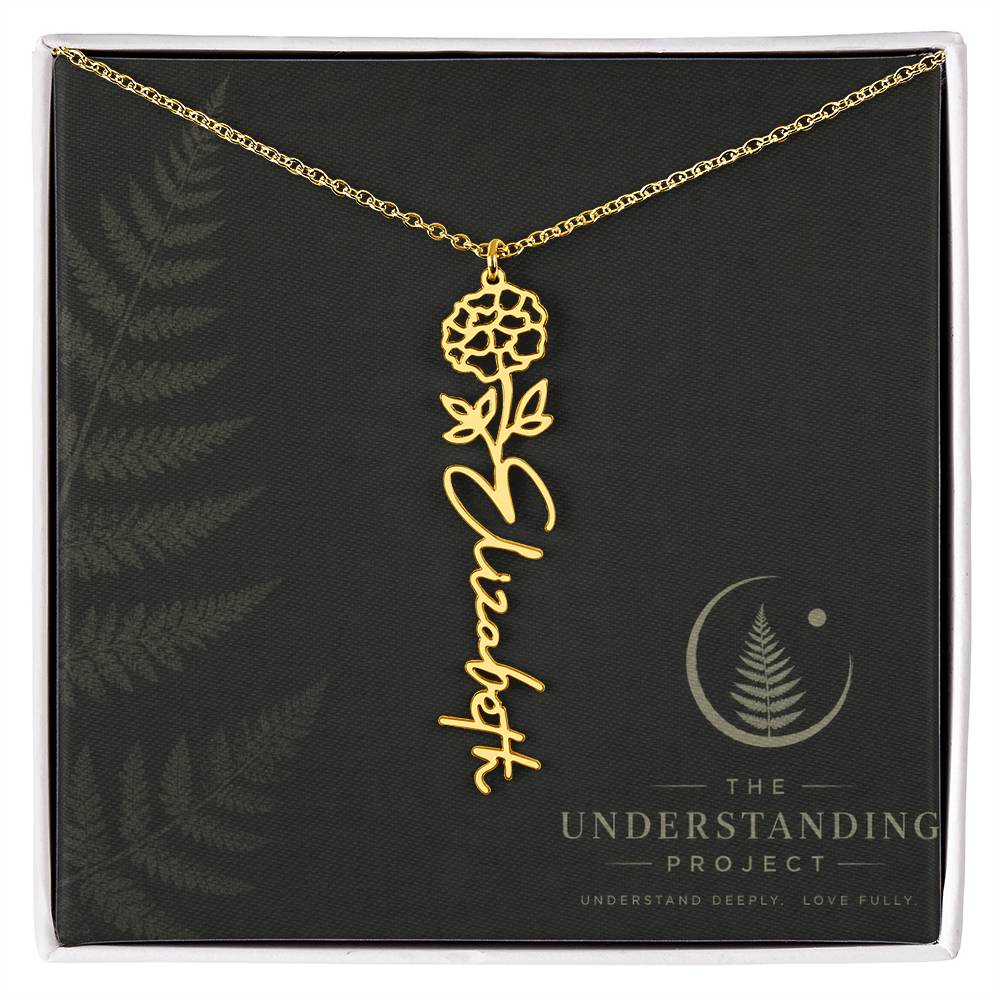 Personalized Flower Name Necklace | Celebrate the Beauty of Someone Special