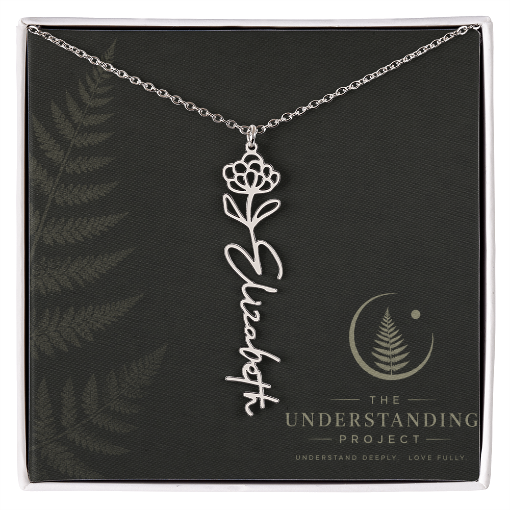 Personalized Flower Name Necklace | Celebrate the Beauty of Someone Special