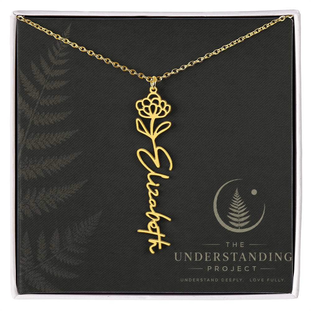 Personalized Flower Name Necklace | Celebrate the Beauty of Someone Special