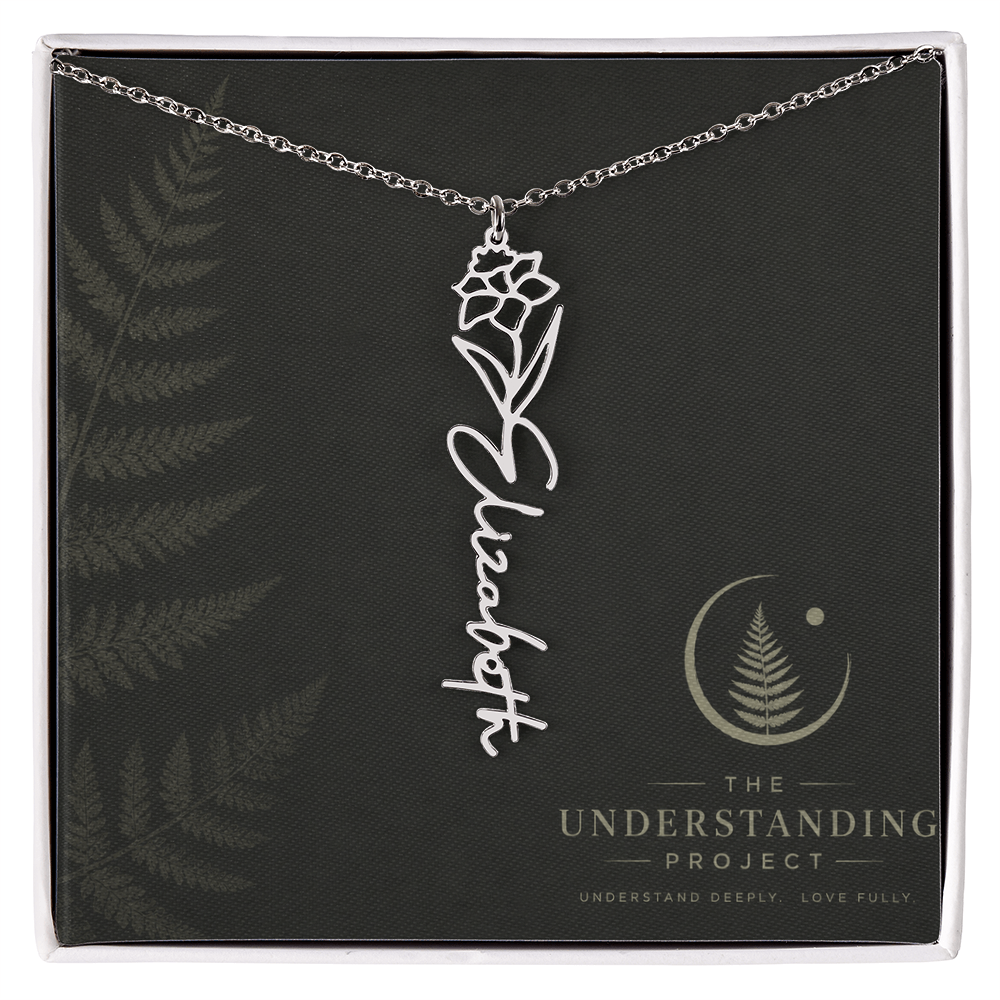 Personalized Flower Name Necklace | Celebrate the Beauty of Someone Special