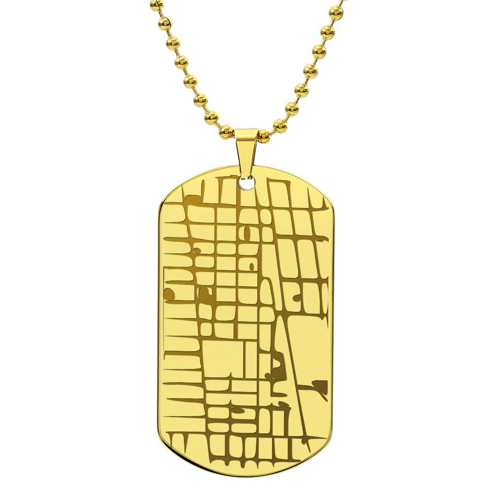 Personalized Engraved Map Dog Tag Necklace | Carry the Places That Matter Most