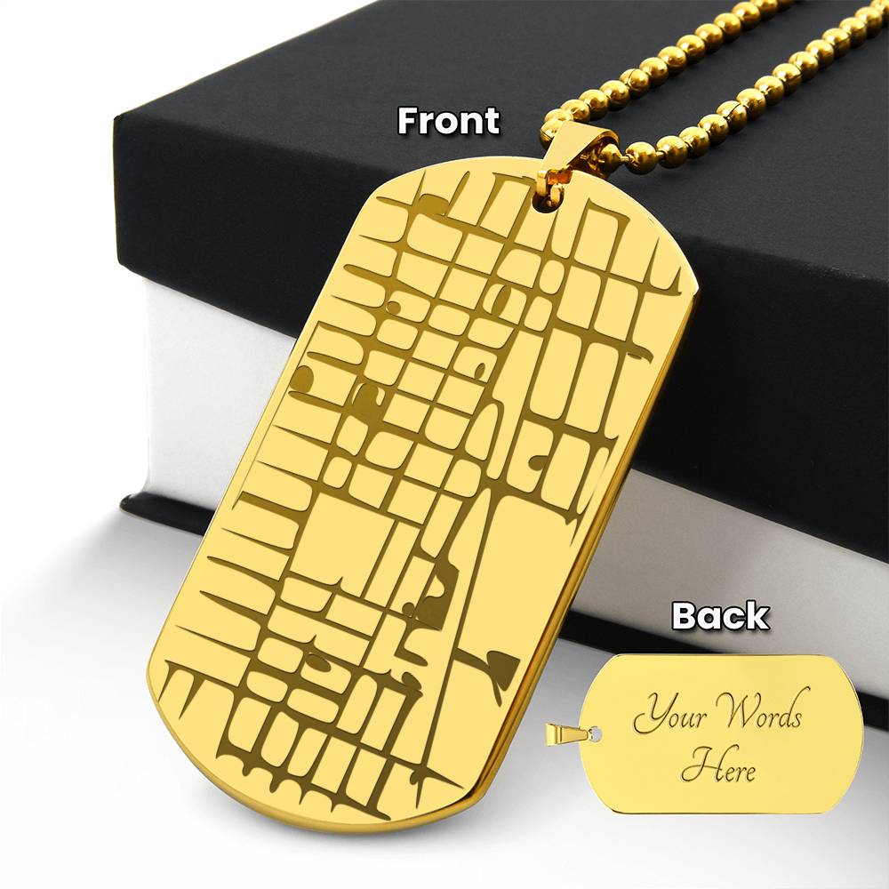 Personalized Engraved Map Dog Tag Necklace | Carry the Places That Matter Most