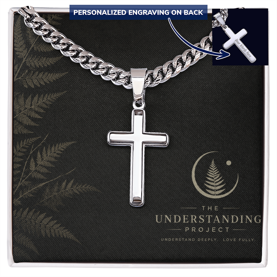 Personalized Cross & Cuban Link Chain | A Symbol of Faith and Connection