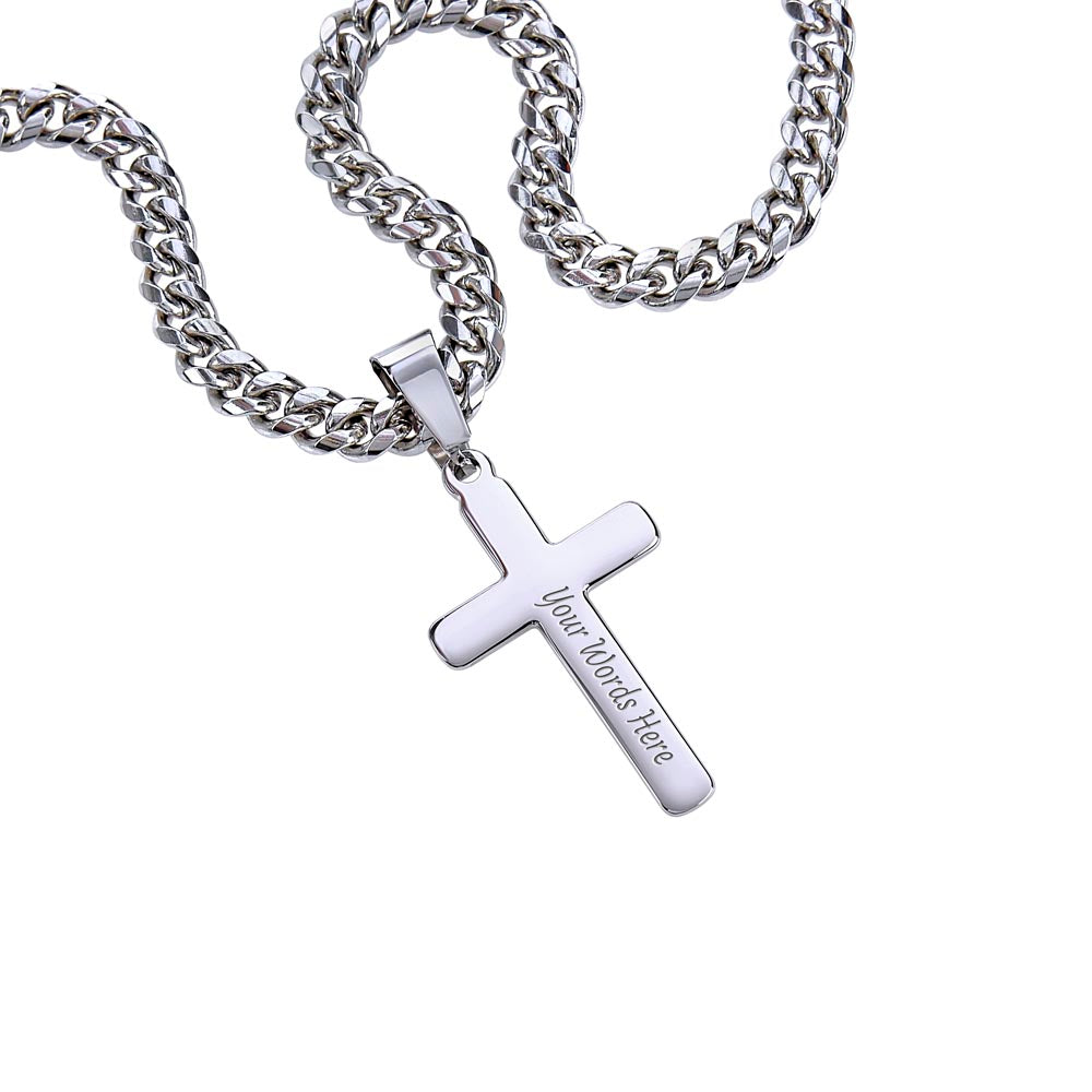 Personalized Cross & Cuban Link Chain | A Symbol of Faith and Connection