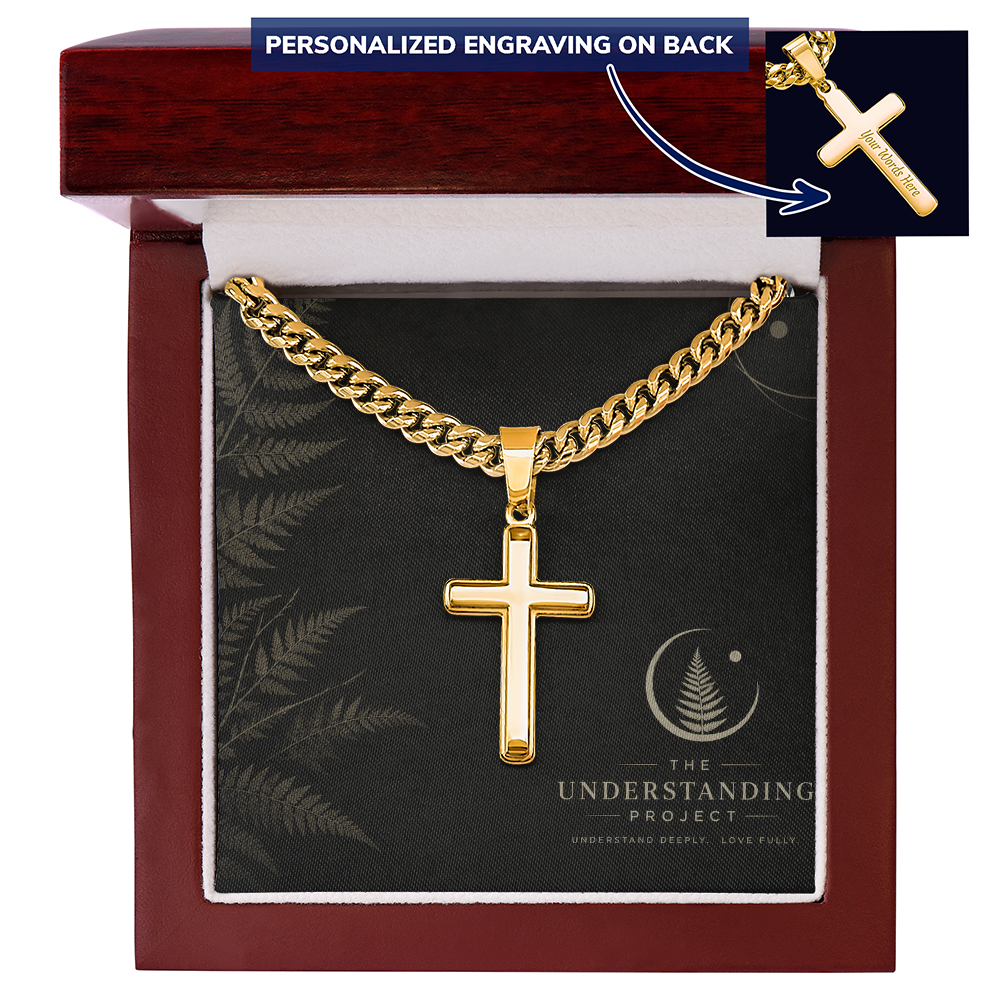 Personalized Cross & Cuban Link Chain | A Symbol of Faith and Connection