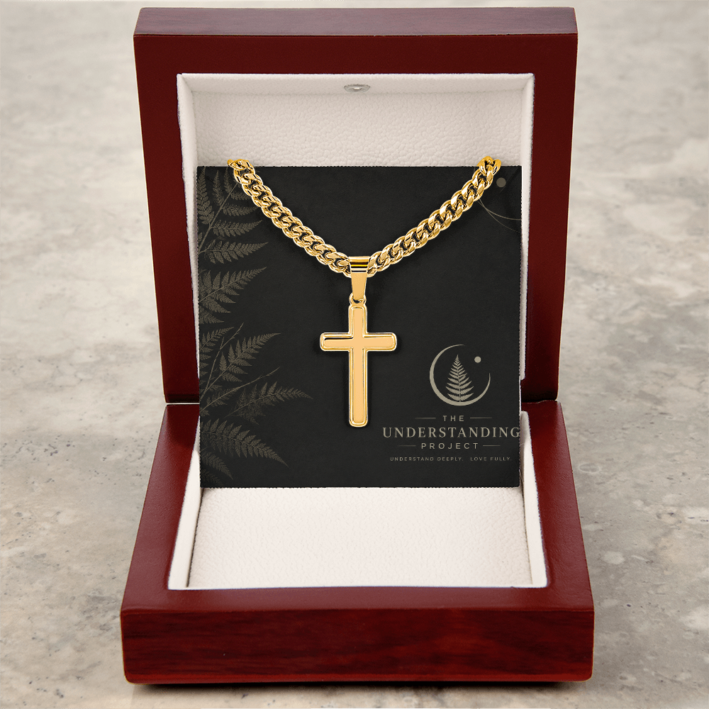 Personalized Cross & Cuban Link Chain | A Symbol of Faith and Connection