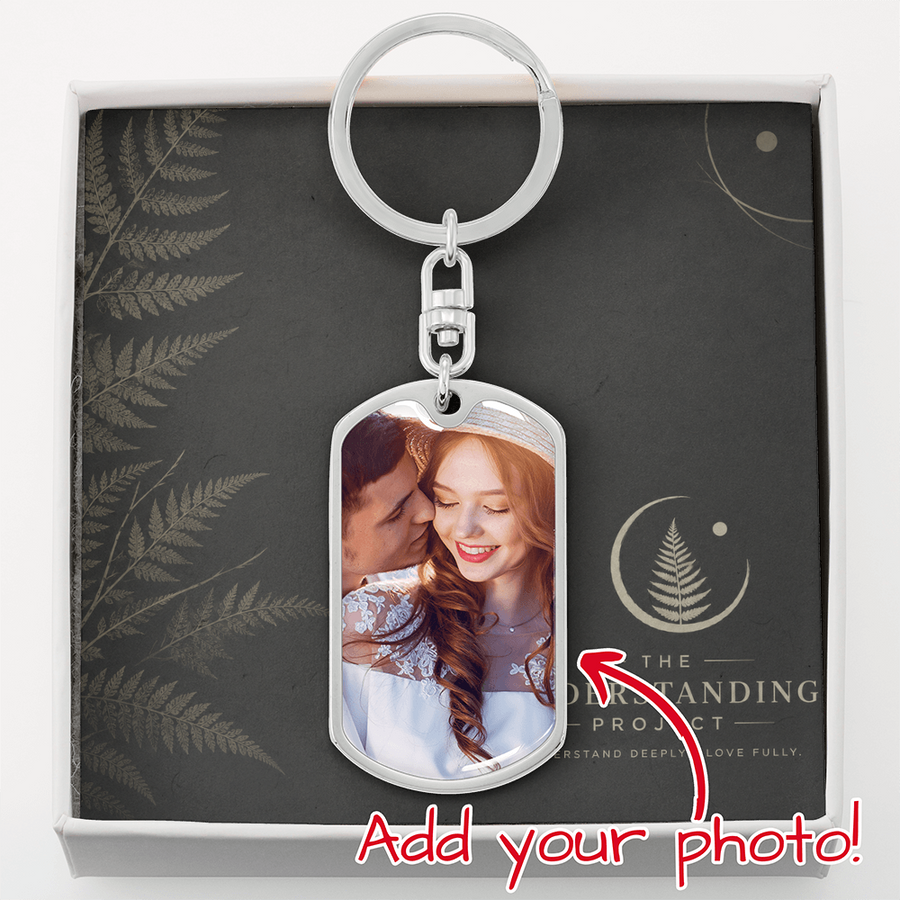 The Understanding Project Photo Dog Tag Keychain
