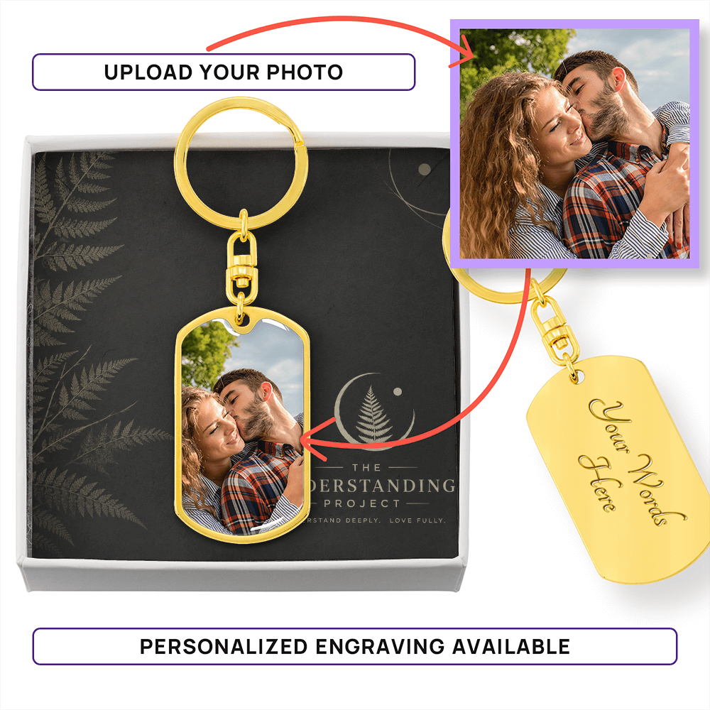 The Understanding Project Photo Dog Tag Keychain