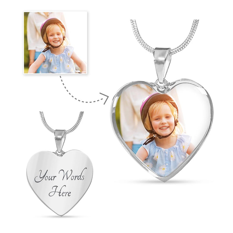 Personalized Heart Photo Necklace | Keep Love Close to Your Heart