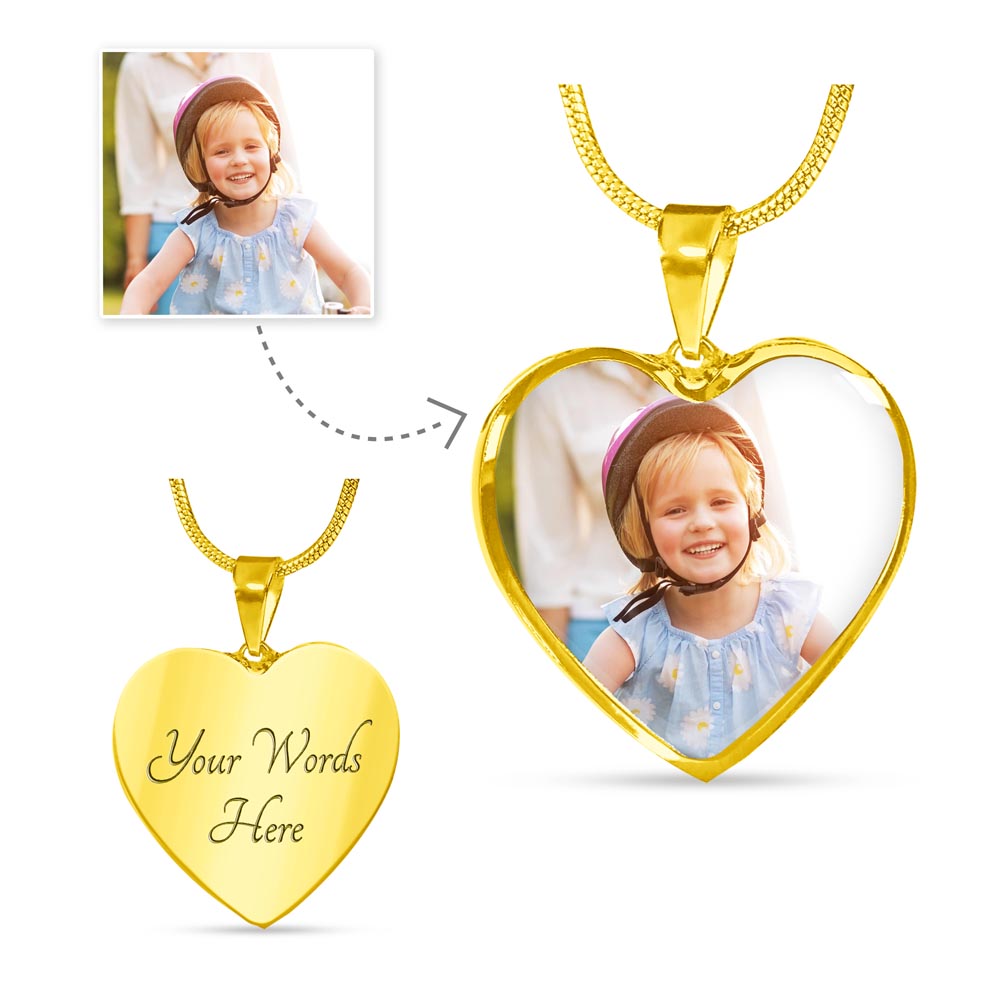 Personalized Heart Photo Necklace | Keep Love Close to Your Heart